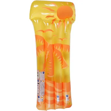 Relax in Style with 75″ Orange and Yellow Sunny Palm Trees Inflatable Pool Float