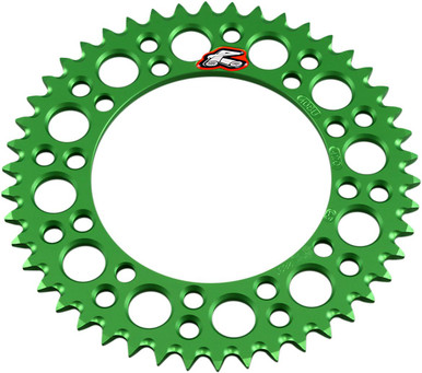 Renthal 46-Tooth Green Rear Sprocket for Kawasaki KX65 408U-420-46GEGN