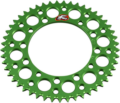Renthal 49-Tooth Green Aluminum Rear Sprocket for Kawasaki KX65 408U-420-49GEGN