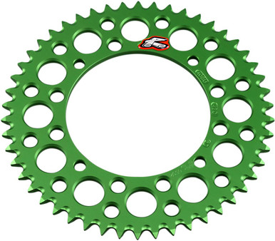 Renthal 50-Tooth Green Rear Sprocket for Kawasaki KX65 408U-420-50GEGN