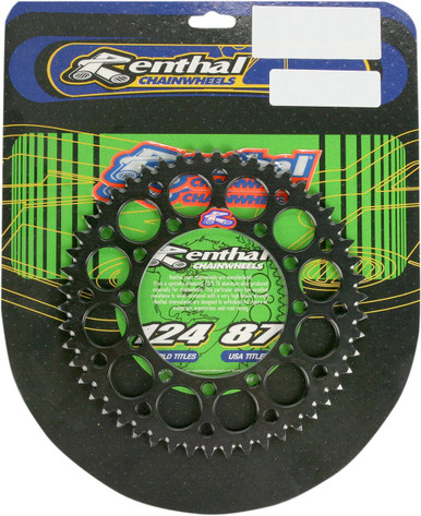 Renthal Black 50-Tooth Rear Sprocket for Kawasaki KX100 KX80 KX85 191U-420-50GEBK