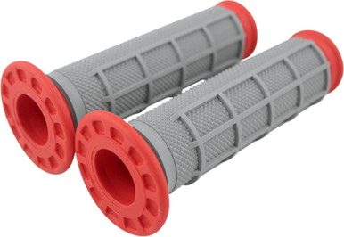Renthal Dual Compound Half Waffle ATV Grips Red 7/8" G169