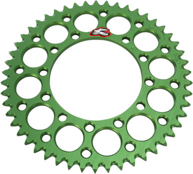 Renthal Green 50-Tooth Aluminum Rear Sprocket for Kawasaki KX80G 1986-1987 191U-420-50GEGN
