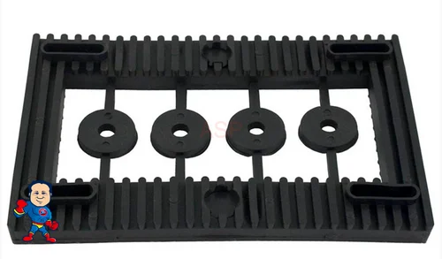 Rubber Vibration Dampening Pad for 48/56 Frame Spa Pump Motors with Isolation Washers