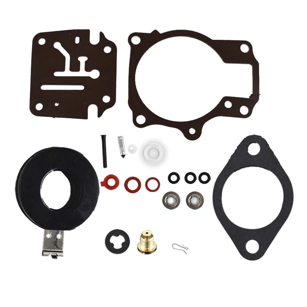 Carburetor Rebuild Kit w/ Float for Johnson Evinrude 65-75 HP (1968–1992)