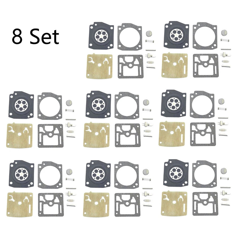 Set of 8 Carburetor Gasket Repair Kit for Husqvarna 362 365 371 372 (RB-60)
