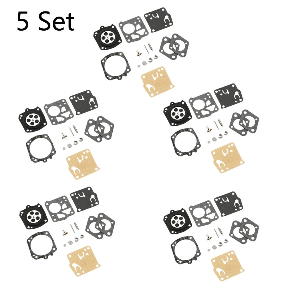 Set of 5 Carburetor Repair Kits for Tillotson RK-23HS RK-17HS Homelite X-12