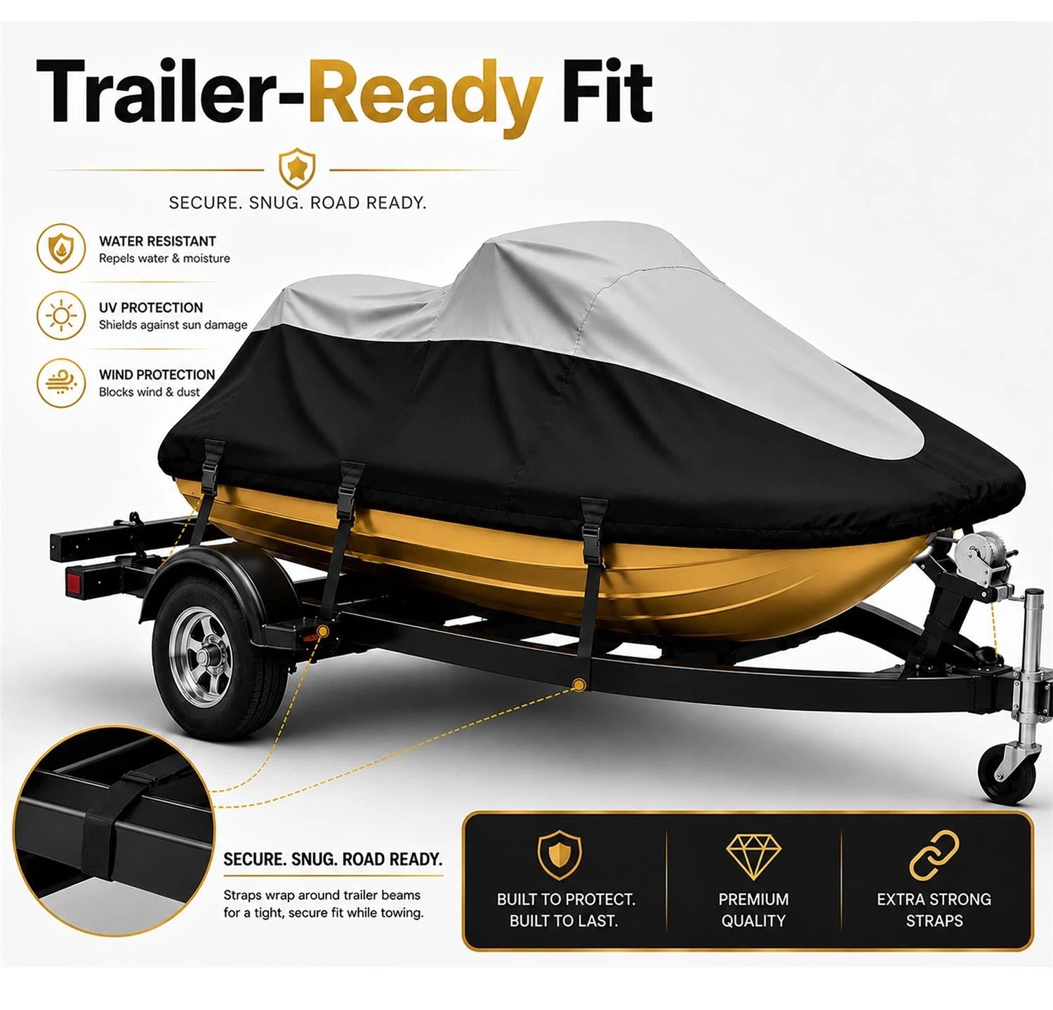 Trailerable Jet Ski Cover for Sea-Doo RXP-X (2007–2009) BRP All Weather