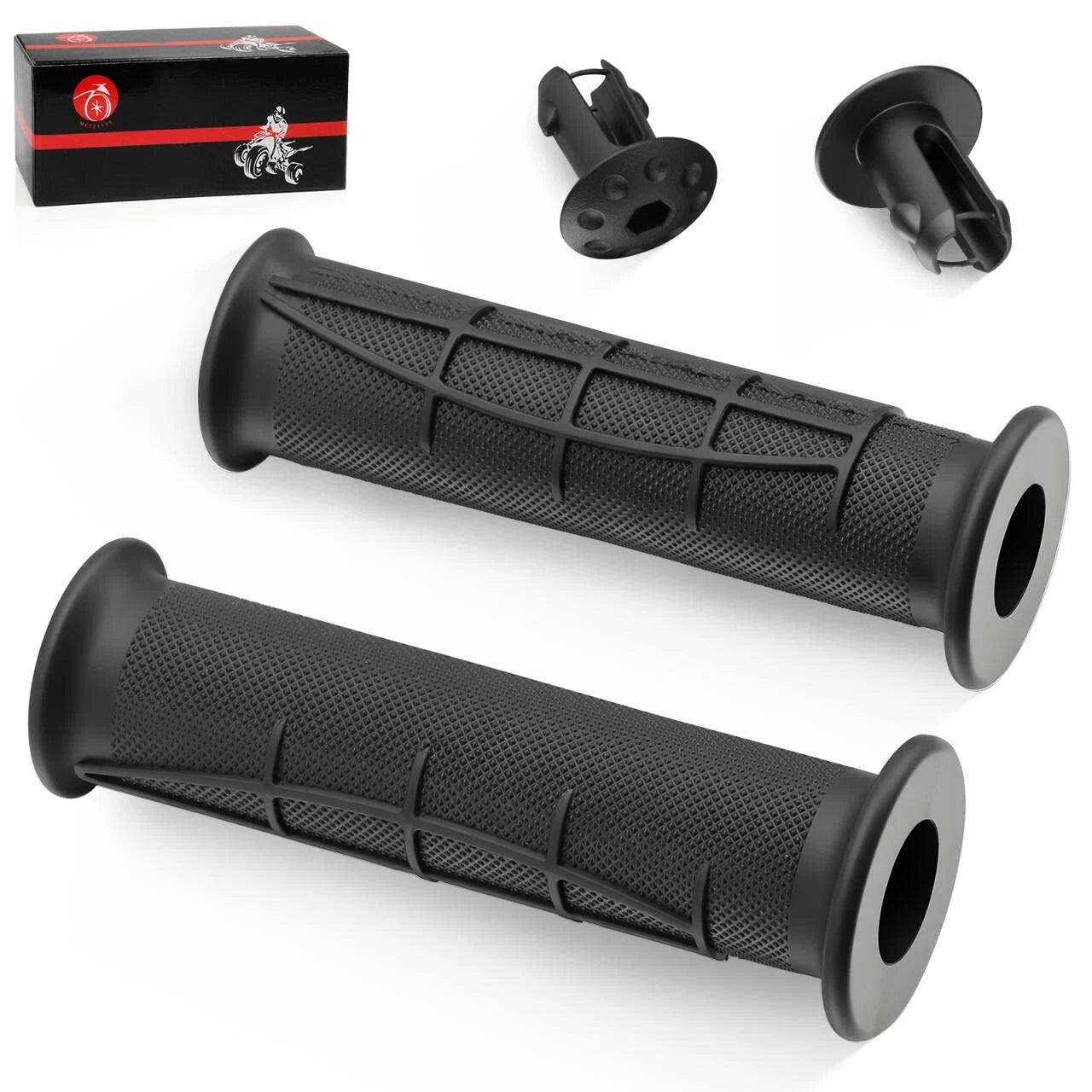 2pcs Handlebar Grip & End Kit for Honda Foreman Rubicon 500 520 (2005–2021)