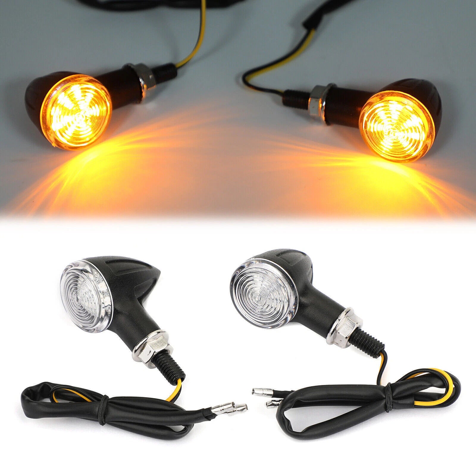 2X Bullet Turn Signal Lights for Universal Motorcycle (T9)