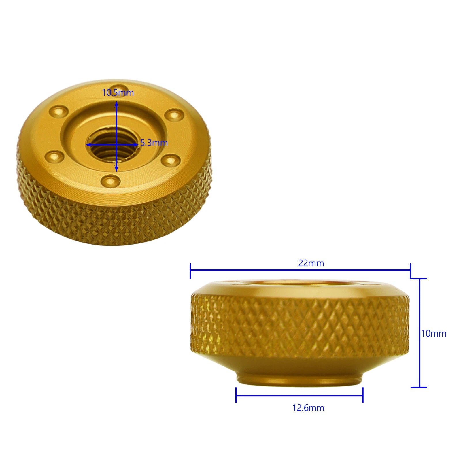 Gold Chain Adjustment Nuts for Honda Cross Cub 50/Super Cub C50 C110 C125 (2017–2023)
