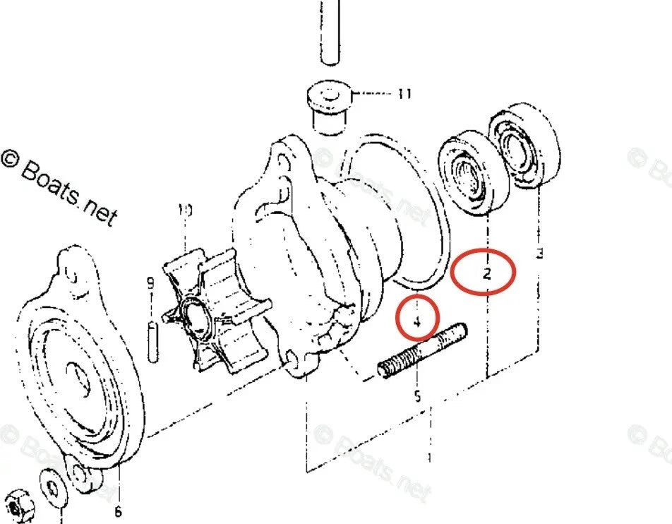Lower Gearcase Seal & O-ring Kit 09289-10005 09280-48002 for Suzuki 2HP 2.2HP (1990–2023)