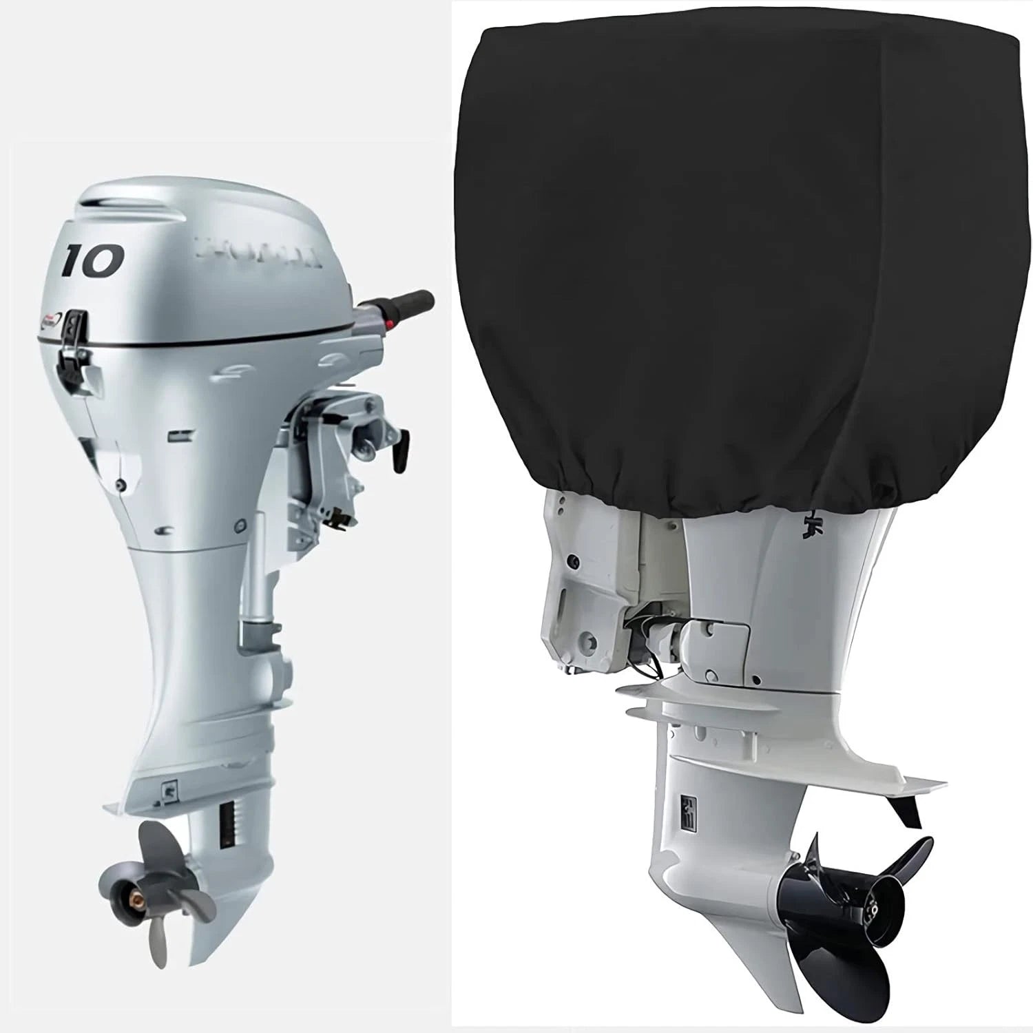 Outboard Motor Cover for 0-15HP Motors (Waterproof, Heavy-Duty)