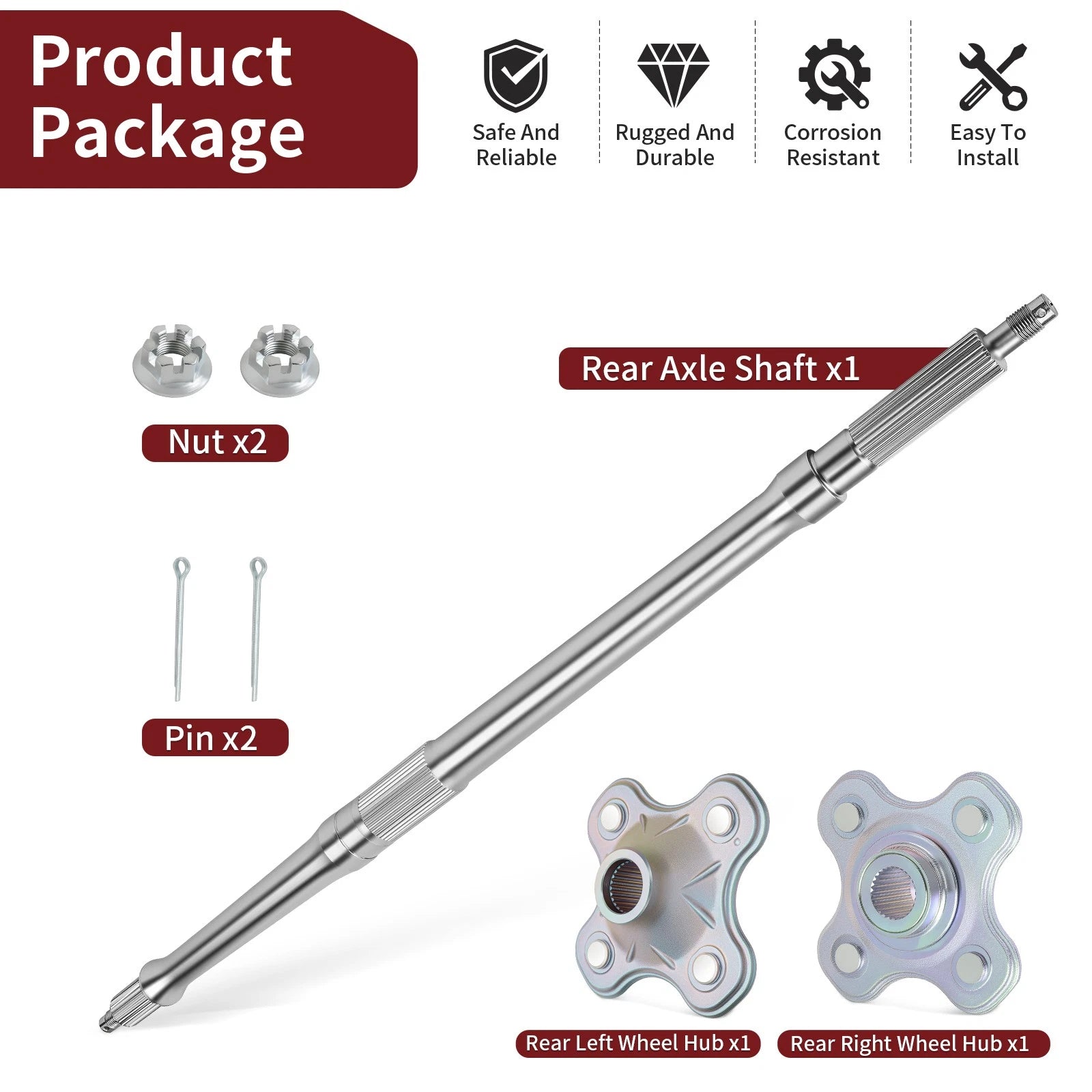 Rear Axle Shaft Kit 5FU-F5381-01-00 for Yamaha Big Bear YFM400 (2000–2006)