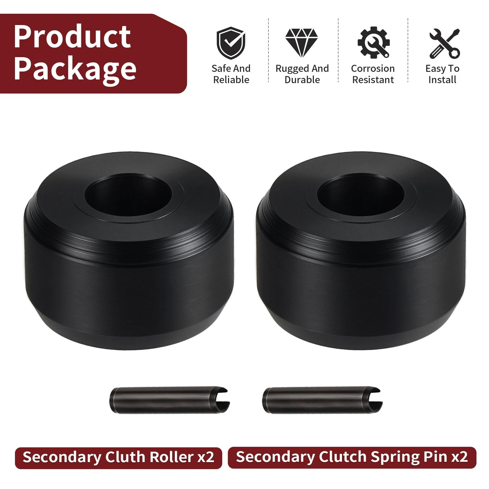 Secondary Clutch Roller with Pin for Polaris Ranger 570 (2015–2018) XP 900 (2014–2016) 5434534