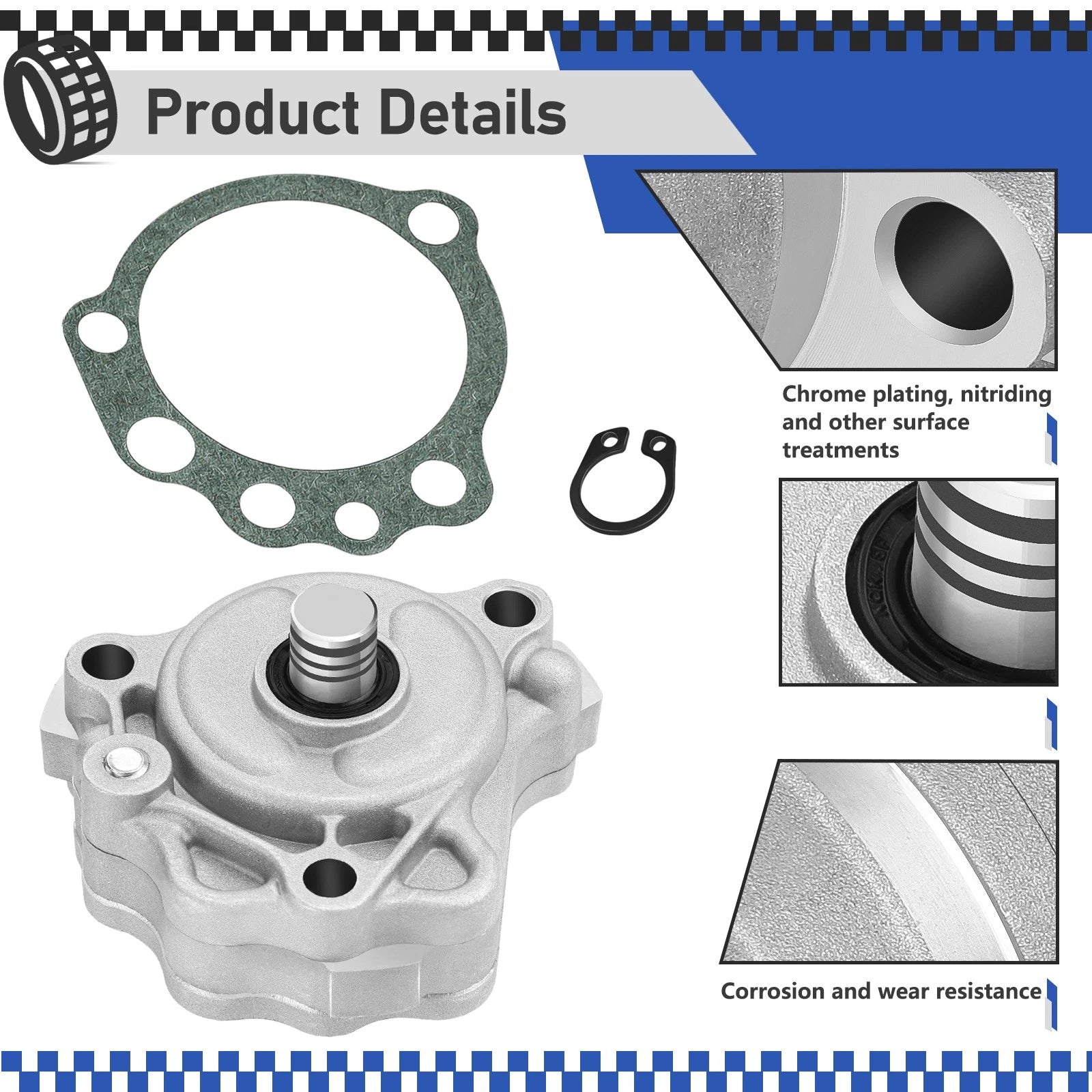Oil Pump & Gasket for Yamaha Raptor 700 700R YFM700 (2006–2024) 5LP-13300-00-00