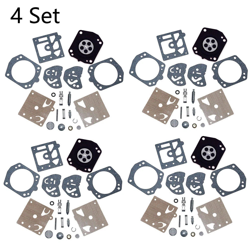 Set of 4 Carburetor Repair Kits for Husqvarna 257, 250R & Poulan 2800, 3300 K20-HDA