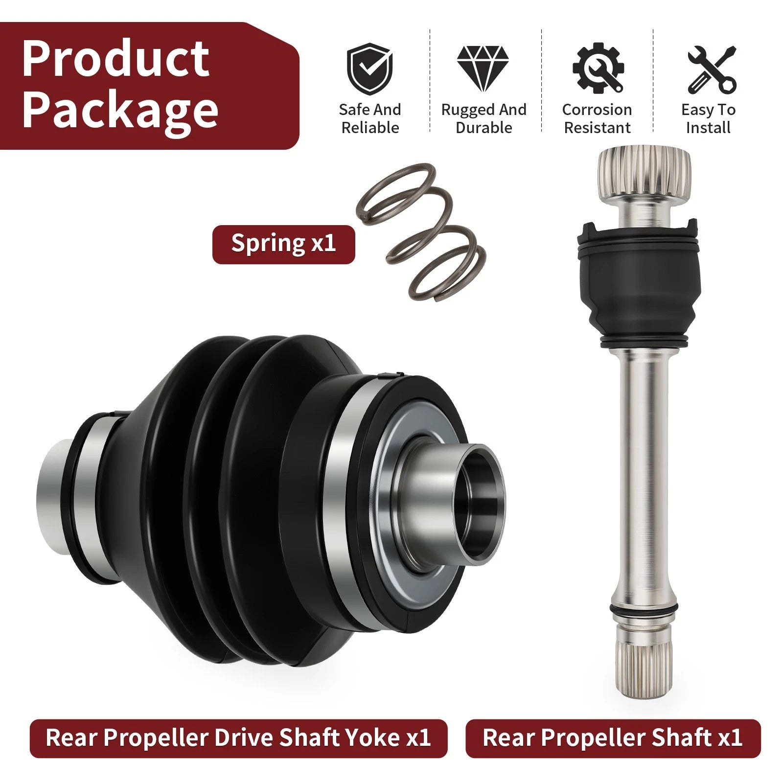 Rear Propeller Shaft Yoke 40200-HR6-A60 for Honda TRX420 TRX500 TRX520 (2007–2023)