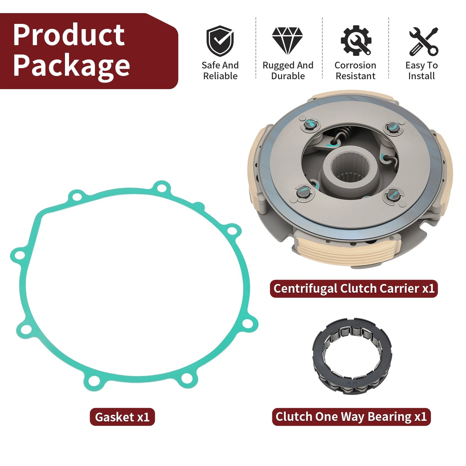 Wet Clutch Centrifugal Carrier Kit for Yamaha Grizzly 350 YFM350 IRS (2007–2012)