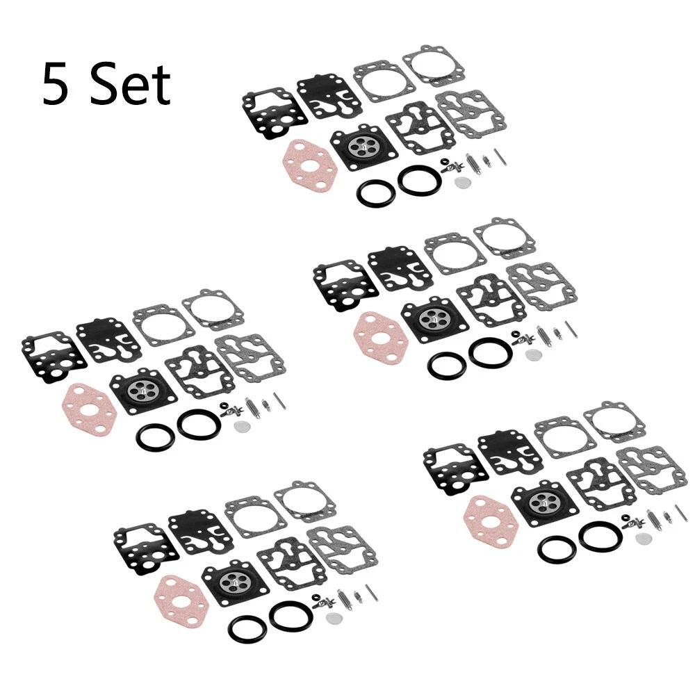 Set of 5 Carburetor Repair Kits for Walbro K20-WYL (Echo GT1100/2101, Honda GX22/31)