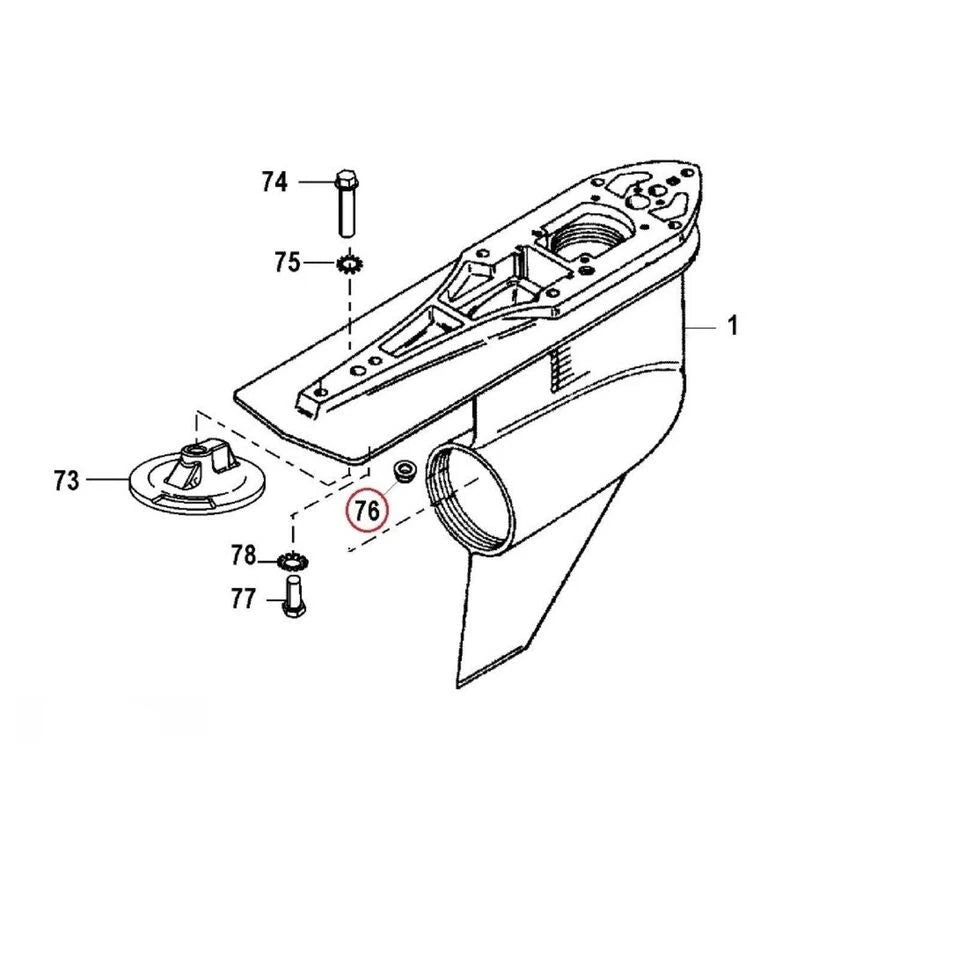 Lower Gear Casing Mounting Nut for MerCruiser Alpha One Gen II (11-859135)