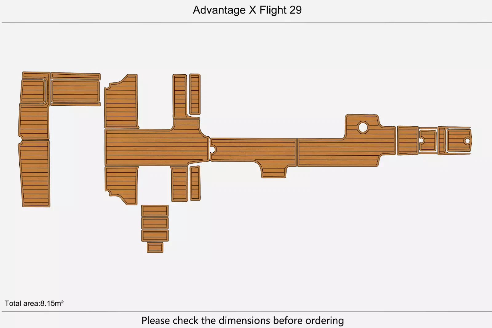 EVA Foam Teak Deck Flooring Mat for Advantage X Flight 29