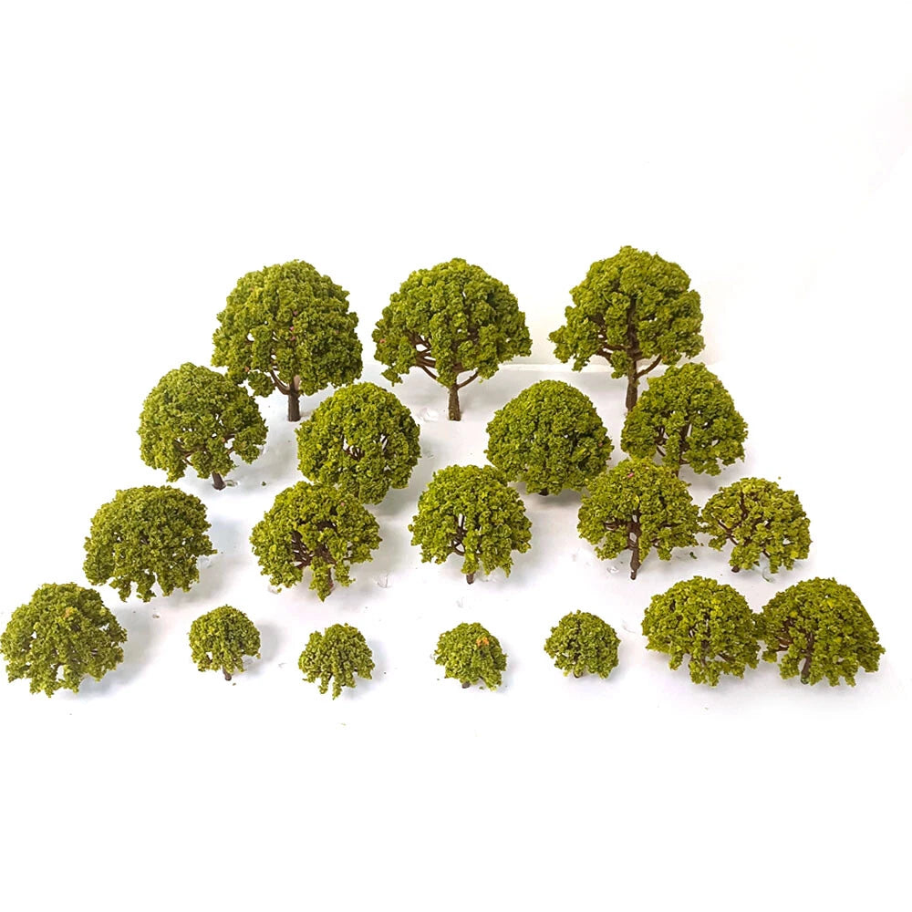 Mixed Model Trees for Railroad Train Diorama Scenery