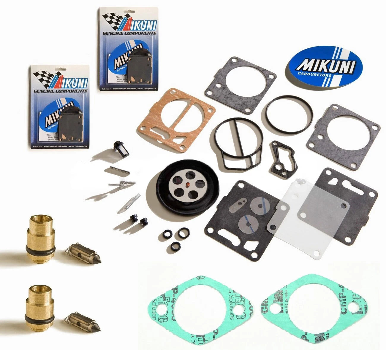 Dual Mikuni Carb Rebuild Kit for Sea Doo SPX (1993–1995) - Base Gasket & Needle Seat