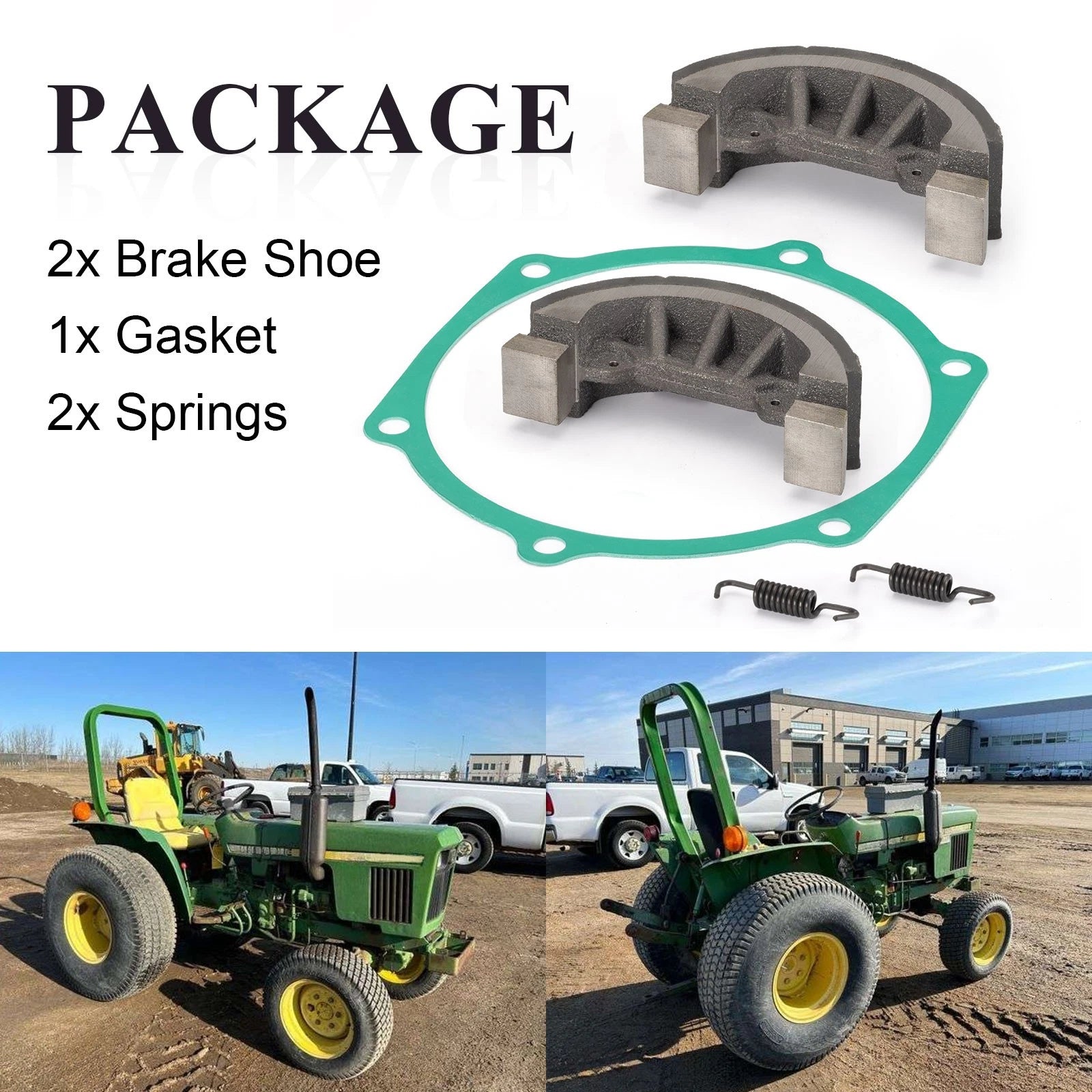 Brake Shoe Set w/ Springs for John Deere 750