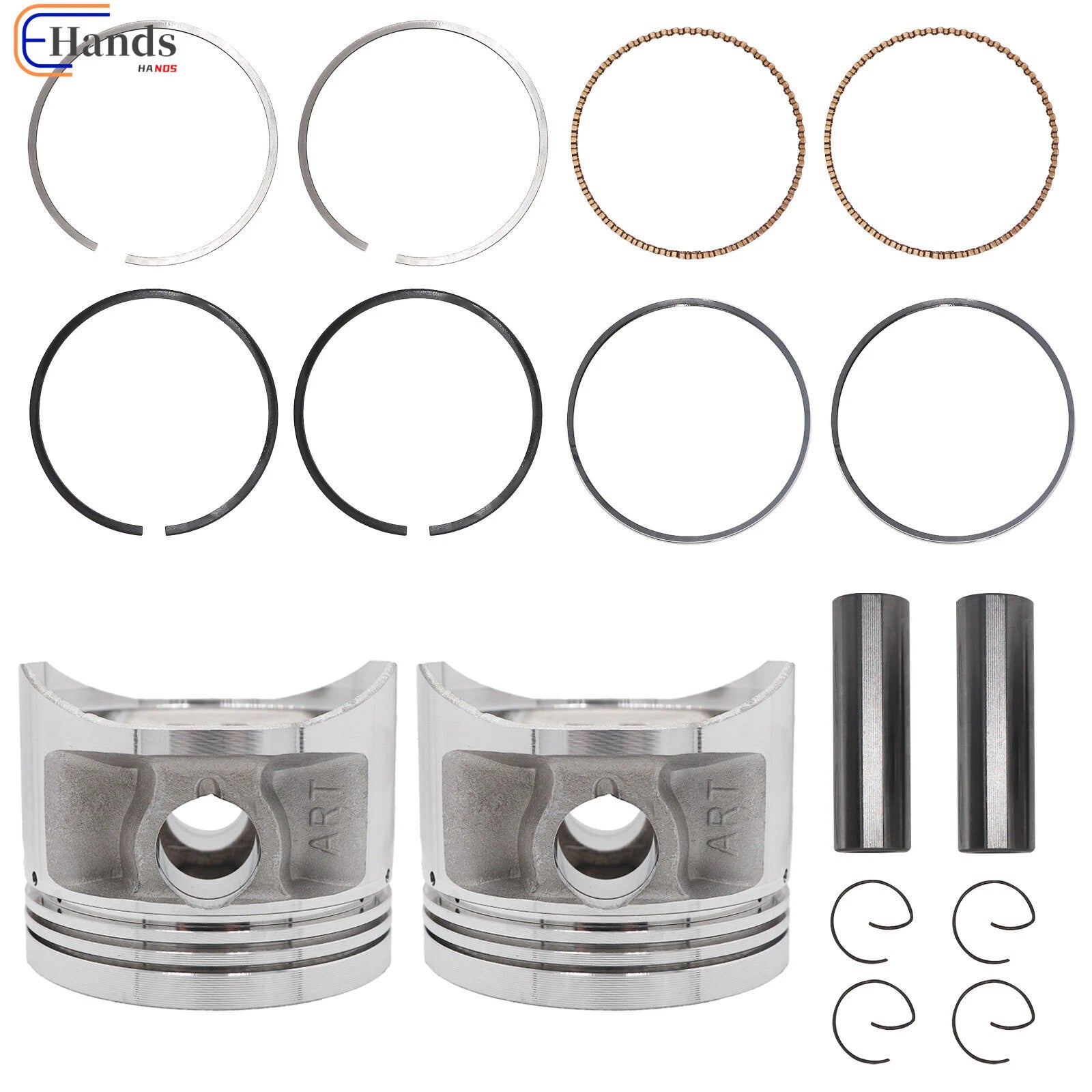 2X Crankshaft Engine Piston for Yamaha XV750 (1981–1990) 4X7-11637-00-00 4X7-11635-00-00