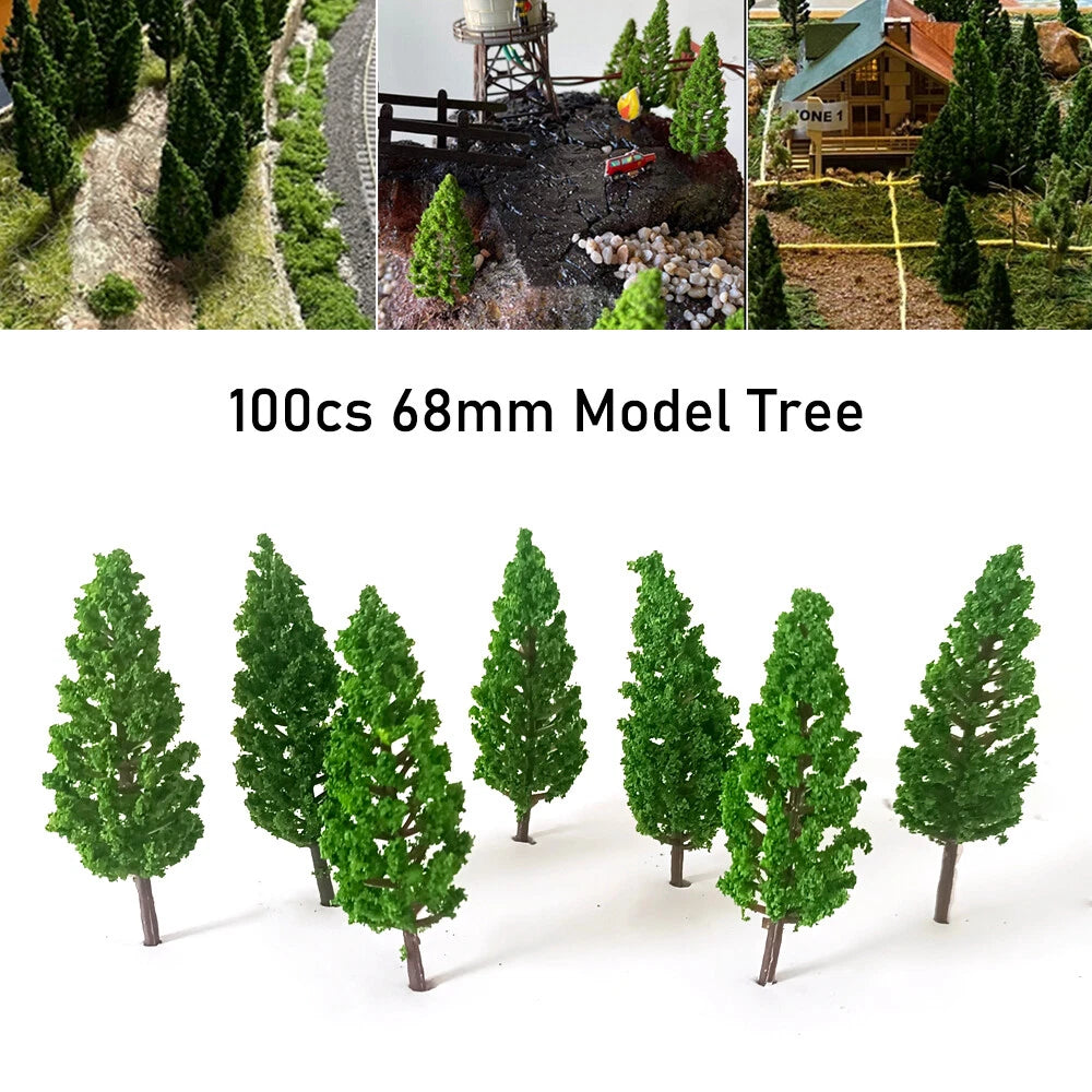 100Pcs Model Trees for Train Railway Landscape Wargame Scenery