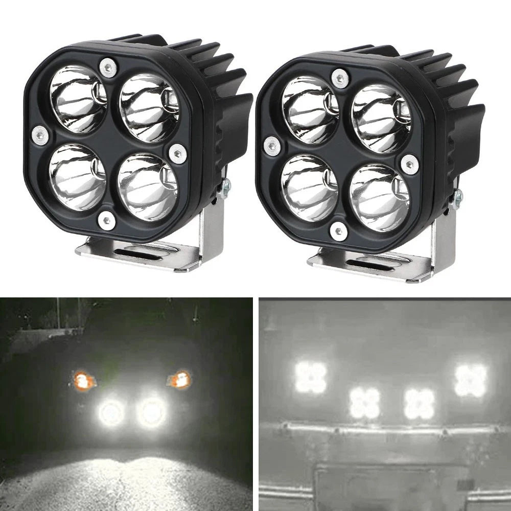 2Pcs LED Cube Pods Work Light for Offroad Vehicles (Universal)