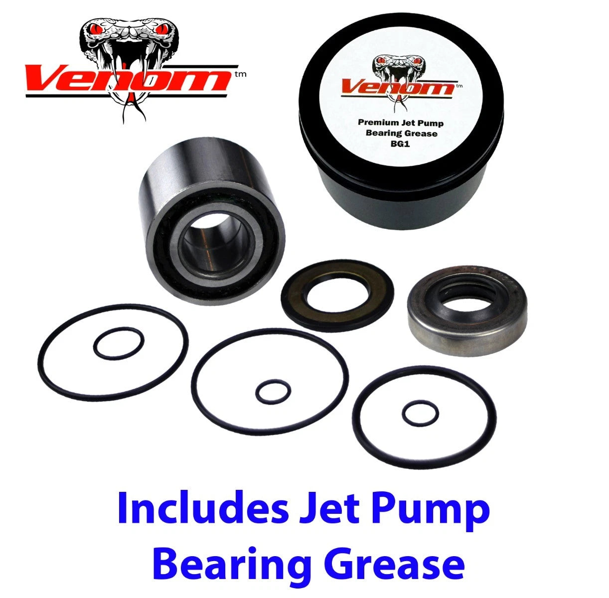 Jet Pump Rebuild Kit for Sea-Doo GTI 4-Tec (2006–2017) w/ Grease