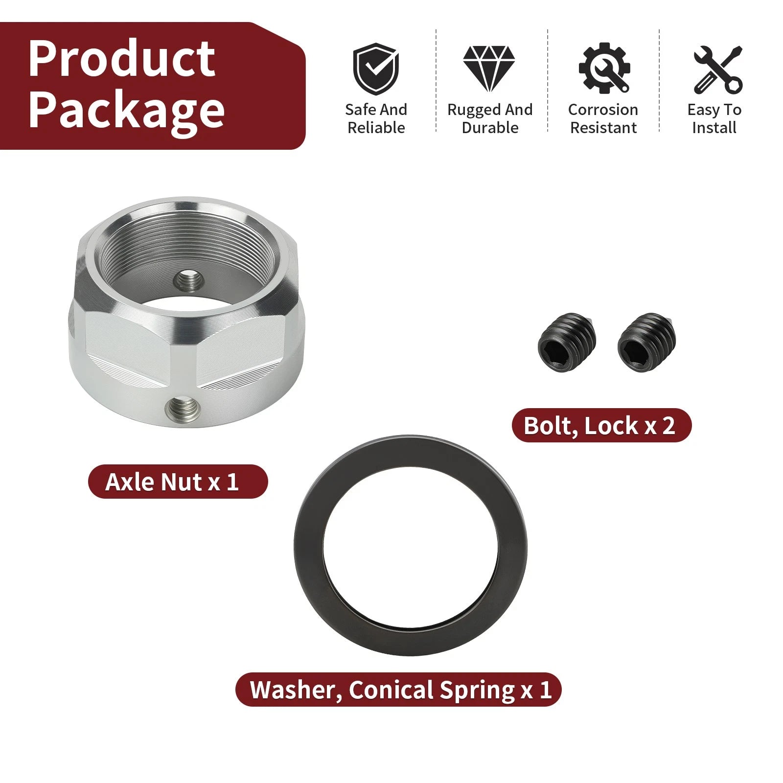 Rear Axle Nut & Washer for Yamaha Raptor 700/YFM700 (2006–2022) 90179-36003-00