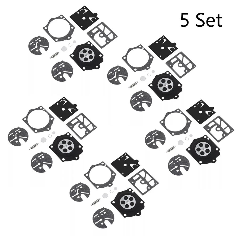 Set of 5 Carburetor Gasket Kits for Husqvarna 44 140S 240S 444 Walbro K10-HDC