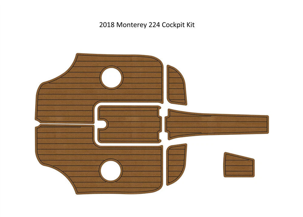 EVA Foam Faux Teak Deck Floor Mat for Monterey 224 (2018)