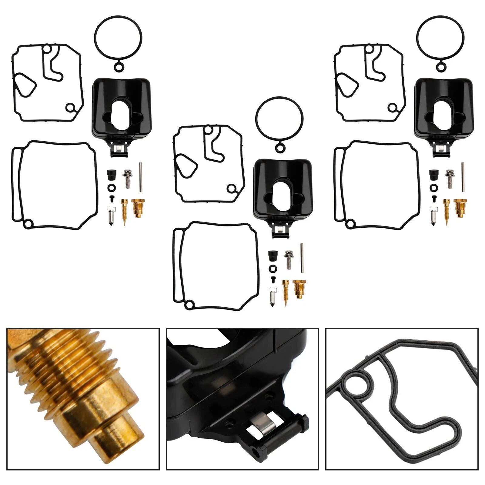 3X Carburetor Rebuild Kit for Yamaha 2 Stroke 40HP 50HP Outboard Motor
