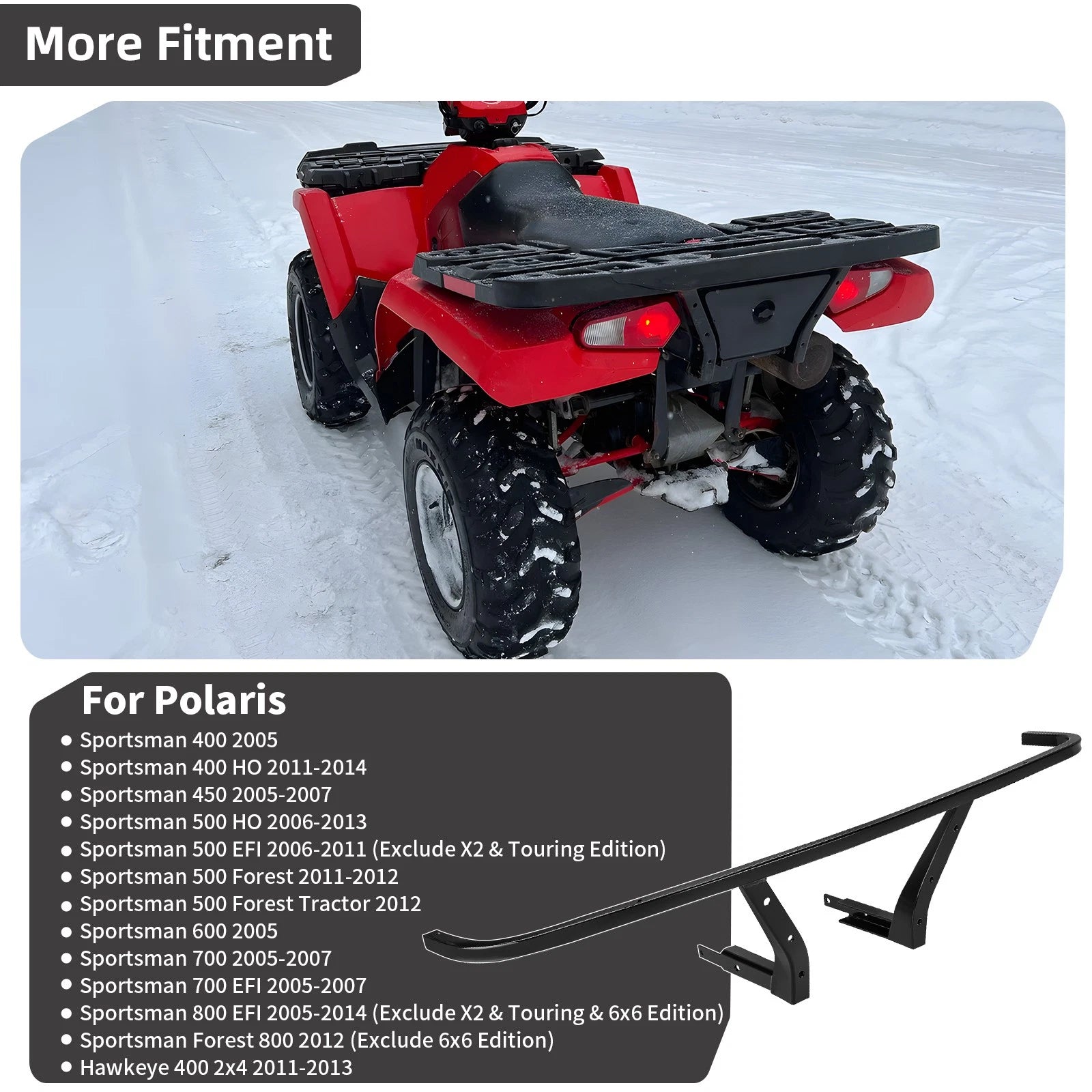 Rear Rack Support 1014668-067 for Polaris Sportsman 400 450 500 600 700 800 (2000–2014)