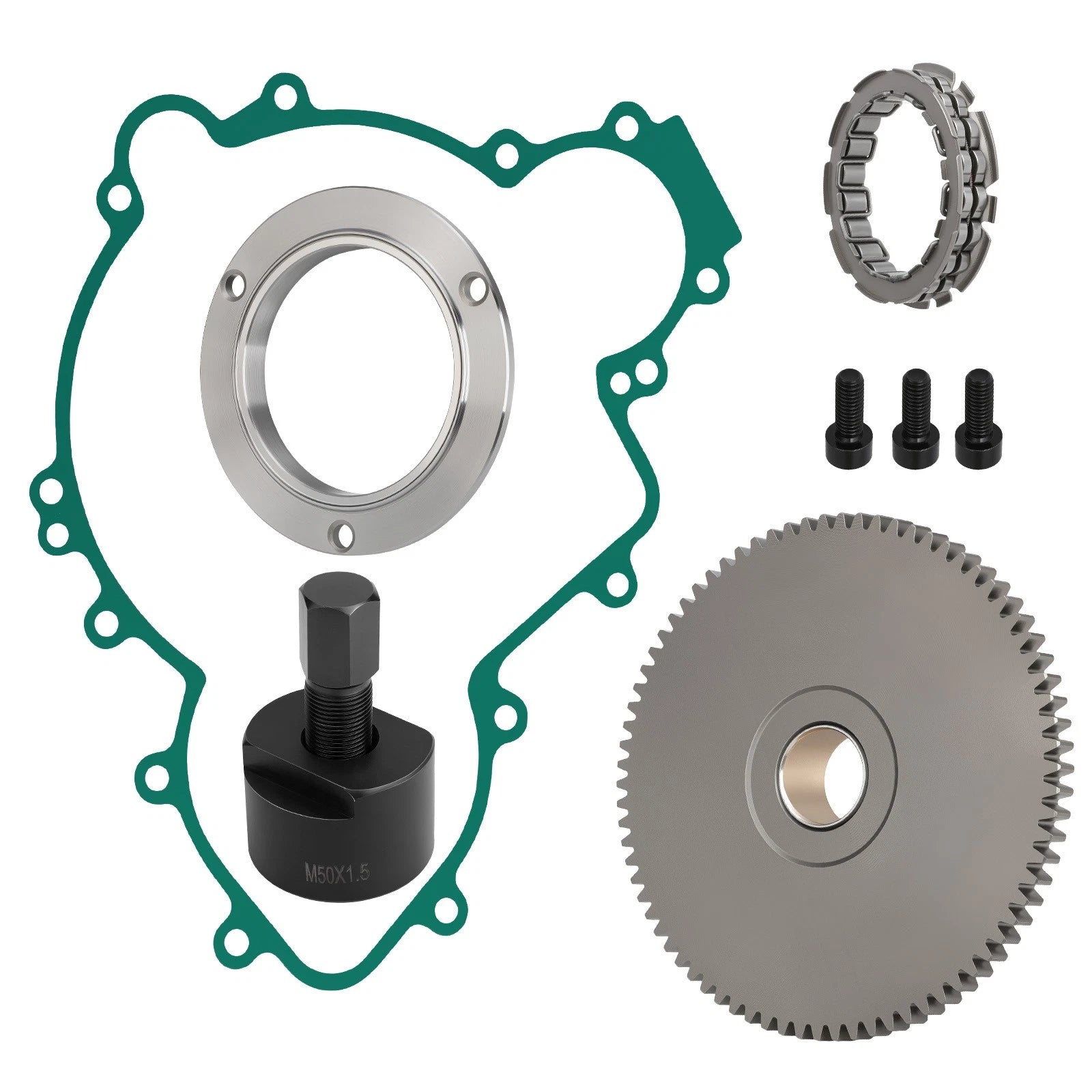 Starter Clutch Idler Gear Kit for Polaris RZR Turbo R 64 4 Sport Ultimate (2022)