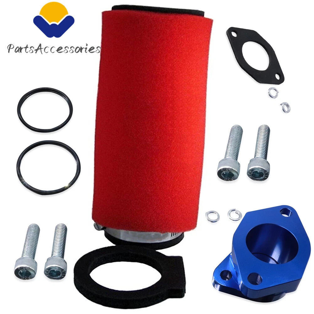 Carburetor Intake Manifold Boot + Air Filter for Yamaha Warrior 350 (1987–2004)