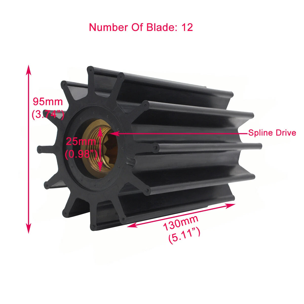 Water Pump Impeller for Johnson CEF DJ 09-820B 500186 08-30-1201 51.06506.0106