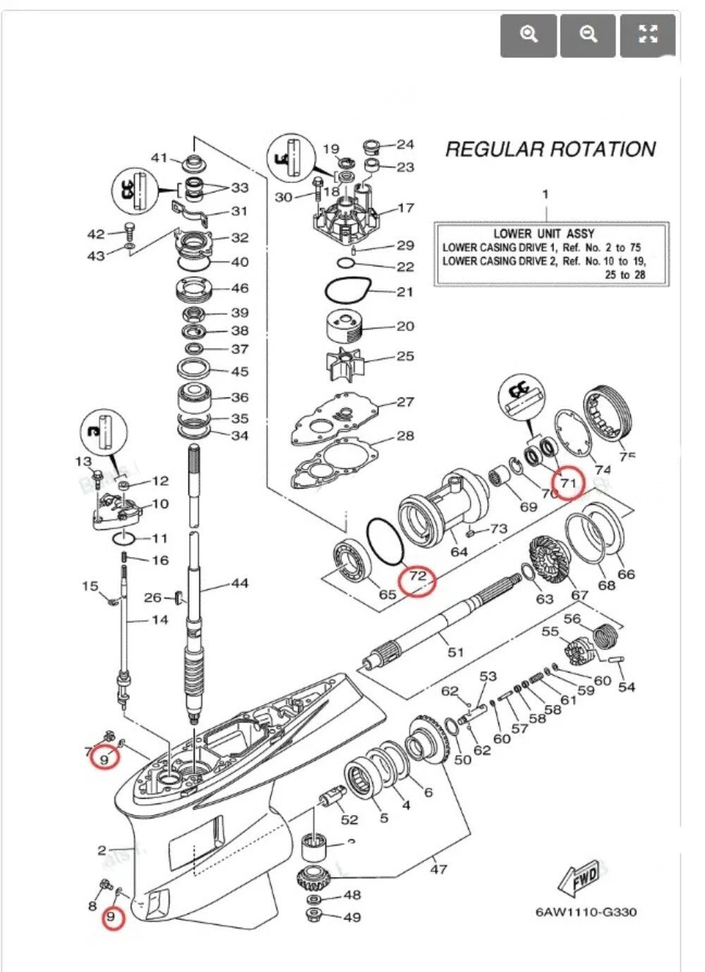 Lower Unit Oil Seal & Cotter Pin Set for Yamaha 300/350HP (93101-35018, 91490-40030)