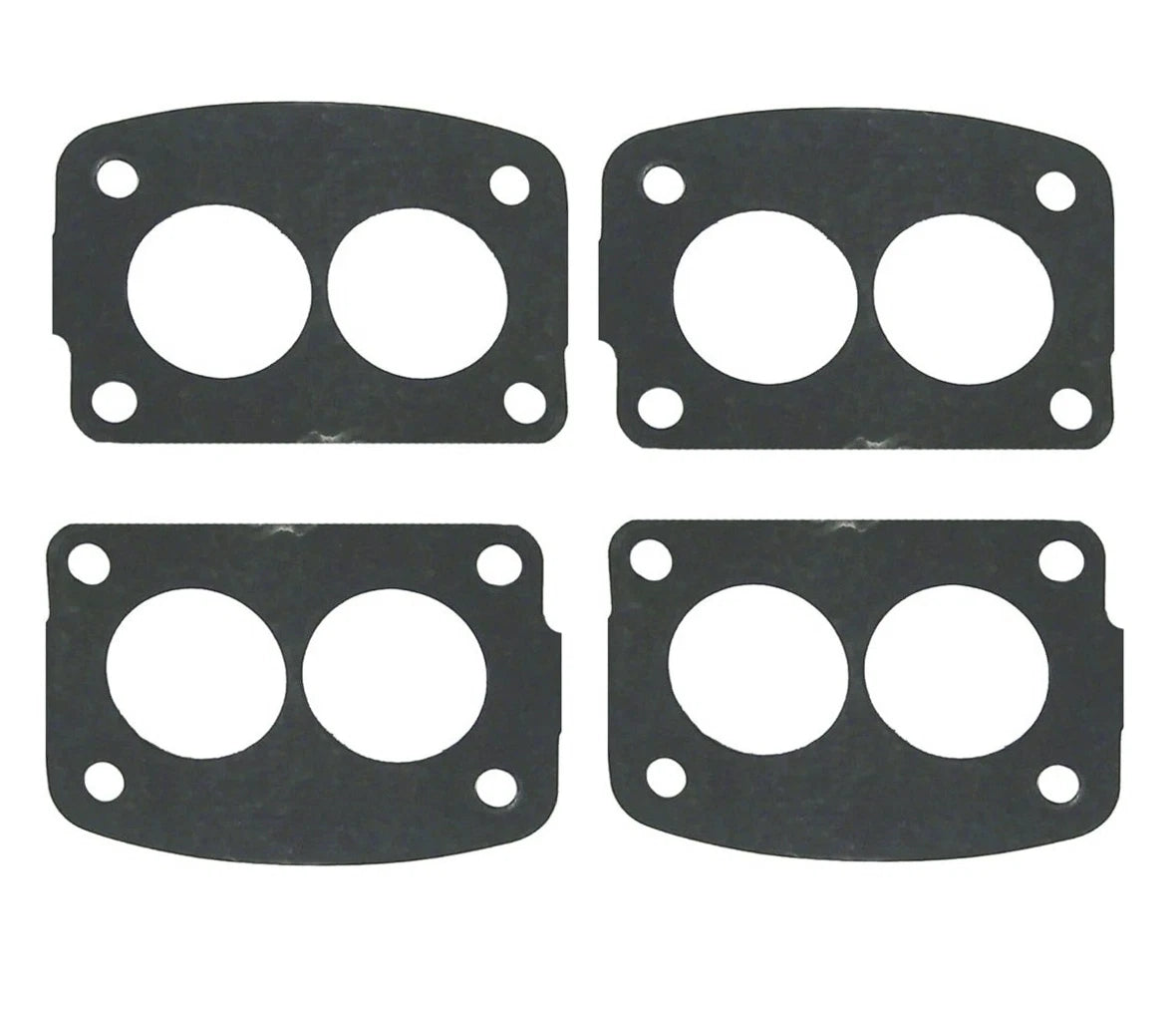 Set of 4 Carburetor Intake Manifold Cover Gaskets for Mercury MerCruiser (27-64692, 18-0356)