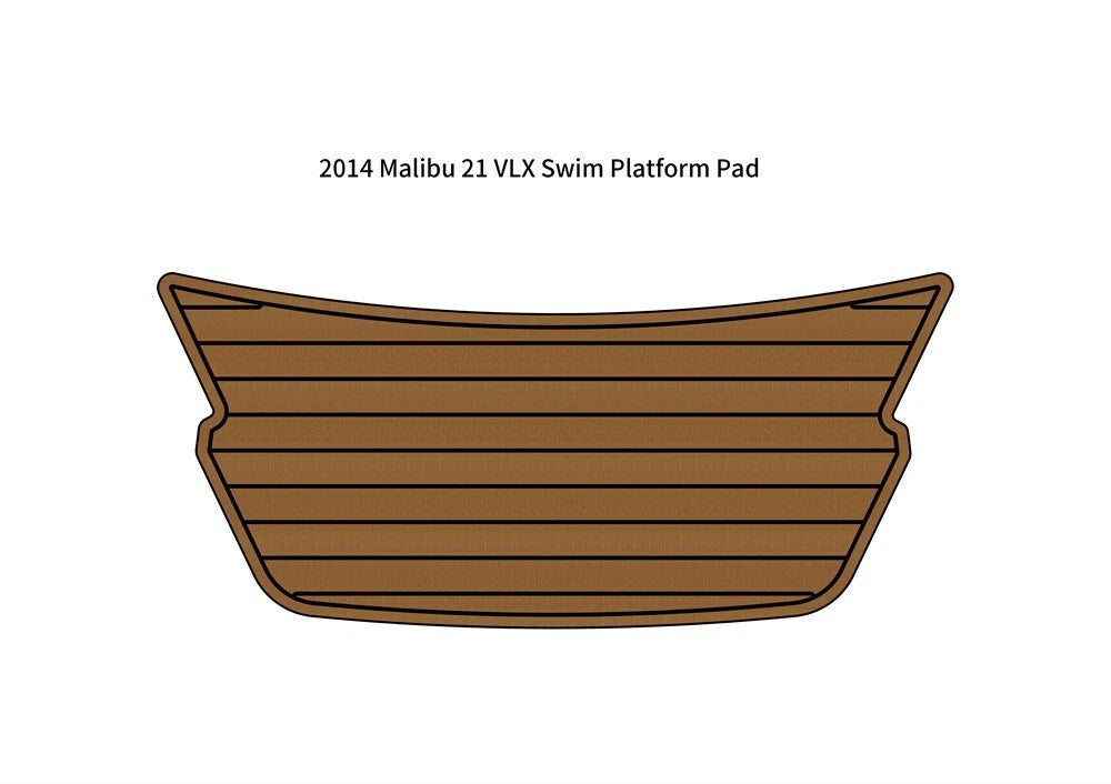 Swim Platform Step Pad for Malibu 21 VLX (2014) - EVA Foam Teak Deck Mat
