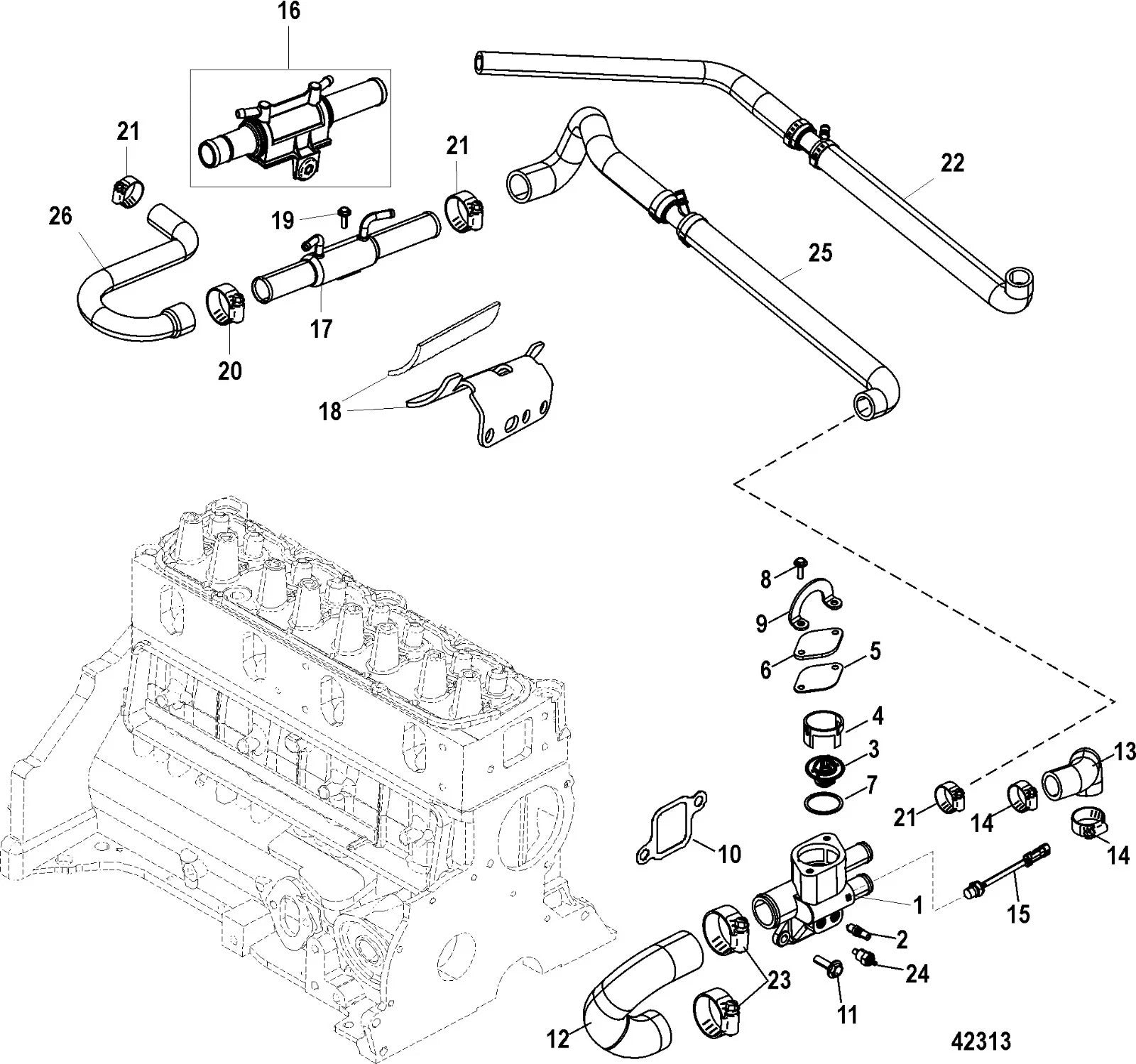 Thermostat Housing Gasket for