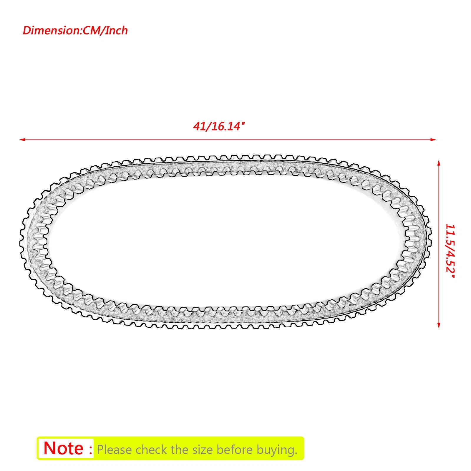 Drive Belt for Yamaha YFM125 YFA125 Grizzly Breeze 125 (1989–Present) 3FA-17641-00-00
