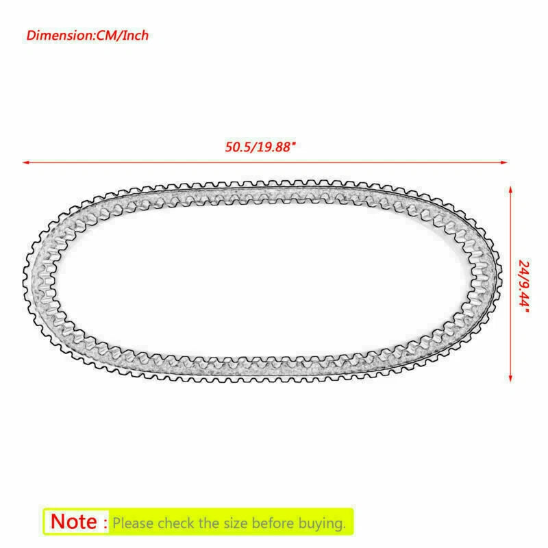 Drive Belt for Arctic Cat Bearcat 660 (2000–2006) 0627-026 0627-033