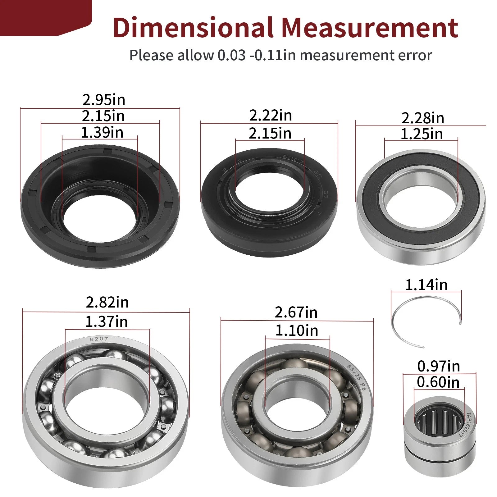 Rear Differential Bearing Seal for Honda Foreman Rubicon 500 520 FA FM (2015–2024)