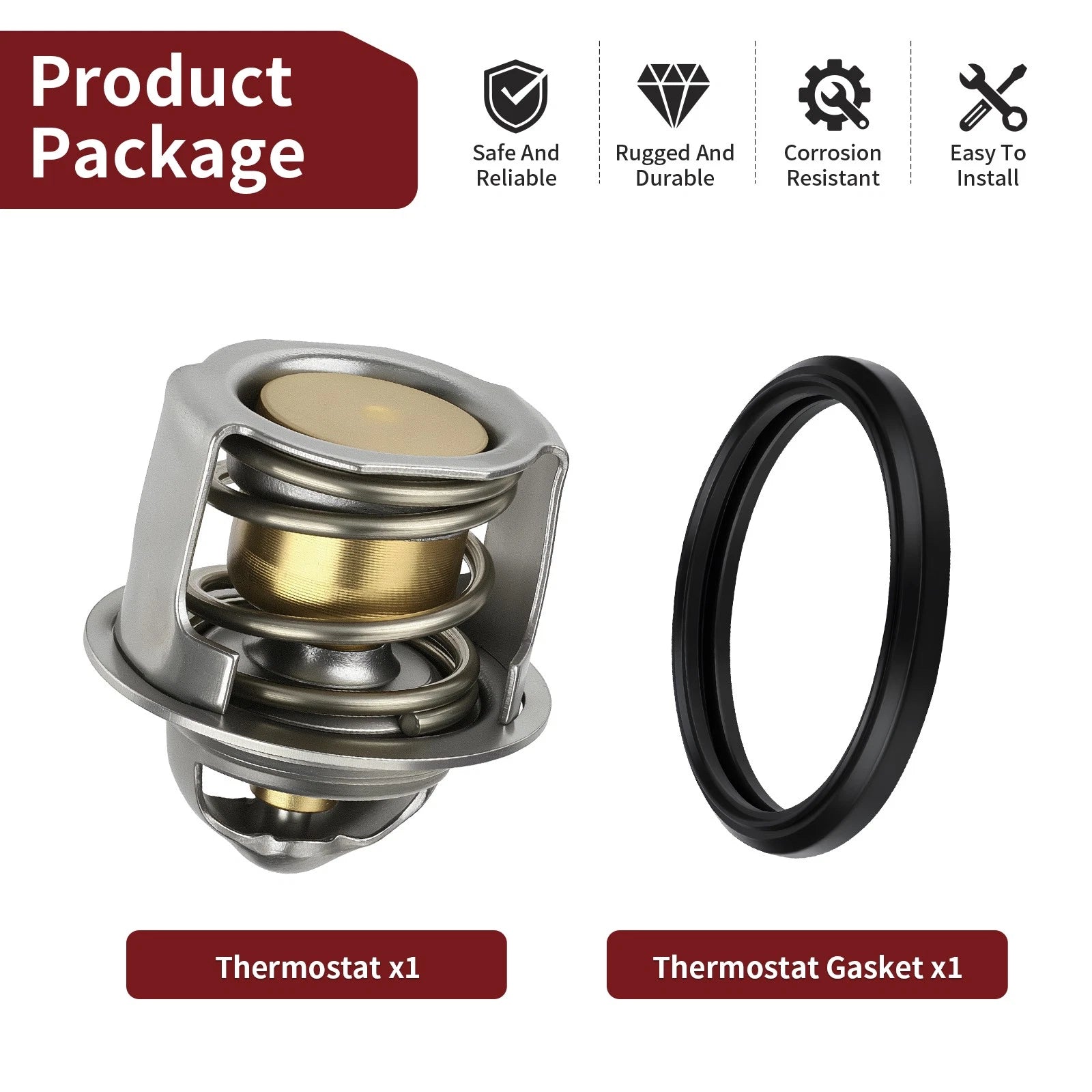 Thermostat w/ Gasket 49054-1053 for Kawasaki KLX300 KLX300SM (2021–2024)