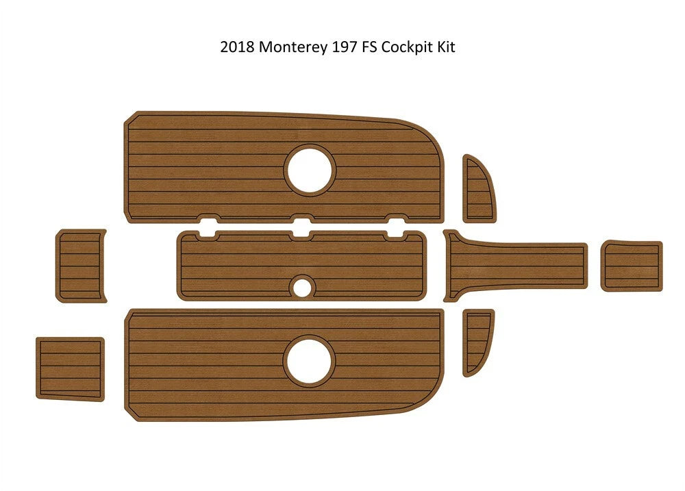 EVA Foam Faux Teak Deck Floor Mat for Monterey 197 FS (2018)